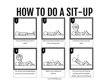 How to Do Sit-Ups Printable Board Game