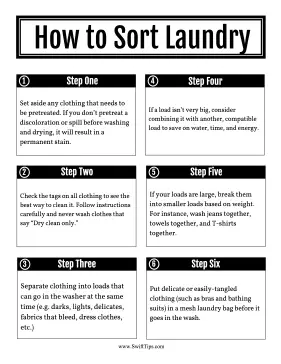 How to Sort Laundry Printable Board Game