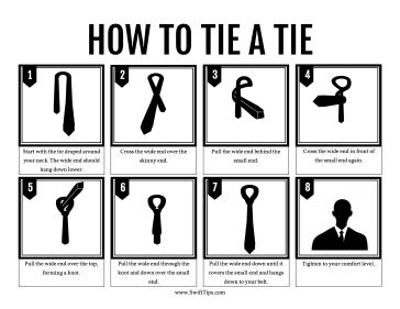 How to Tie a Tie Printable Board Game