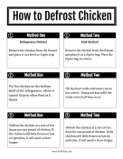 How to Defrost Chicken printable swift tip
