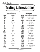 Common Texting Abbreviations