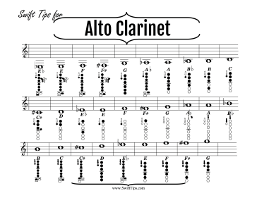 Alto Clarinet Fingering Chart Printable Board Game