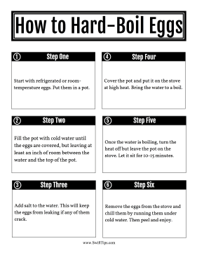 How to Hard-Boil Eggs Printable Board Game