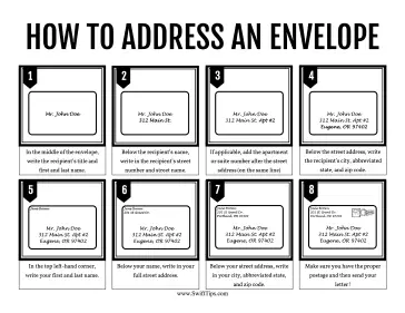 How to Address an Envelope Printable Board Game