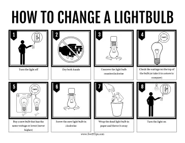 How to Change a Light Bulb Printable Board Game