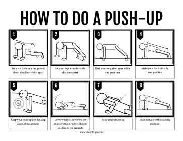 How to Do a Push-Up Printable Board Game