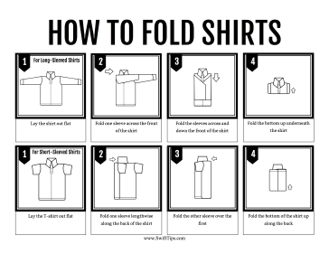 How to Fold Shirts Printable Board Game