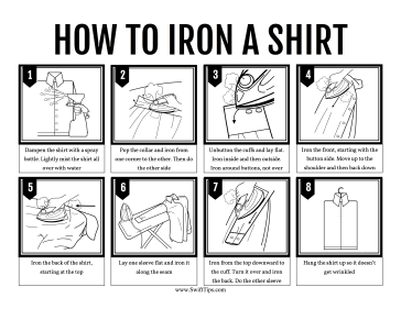 How to Iron a Collared Shirt Printable Board Game