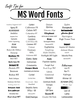 Microsoft Word Fonts Printable Board Game