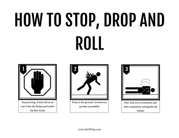 How to Stop Drop and Roll Printable Board Game