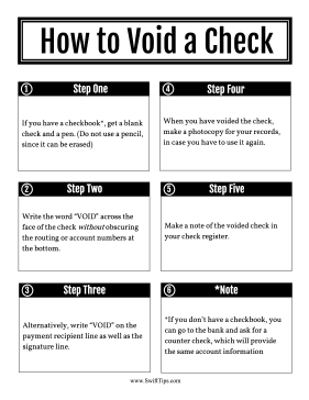 How to Void a Check Printable Board Game