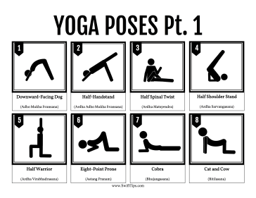 Yoga Poses Printable Board Game