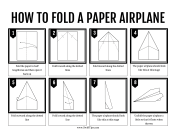 How to Fold a Paper Airplane printable swift tip