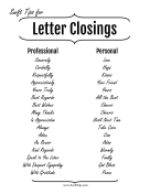 Letter Farewells printable swift tip